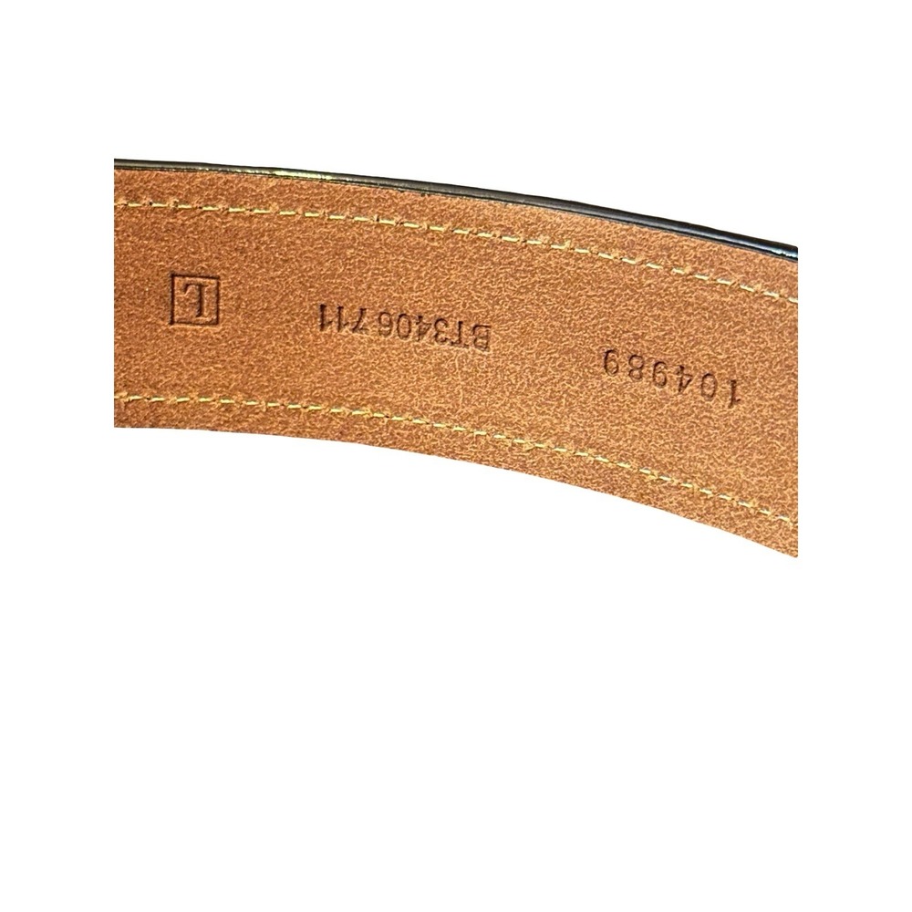 Fossil Leather Belt Women's Large Brown Metallic Gold Boho Round Buckle Retro - Picture 7 of 13
